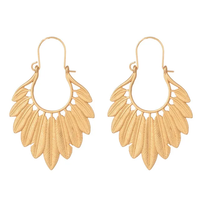 Boho Ethnic Large Golden Luxury Dangle Drop Earrings Hanging for Women Female Fashion 2019 Jewelry Wedding Earrings for Brides E021840-cc