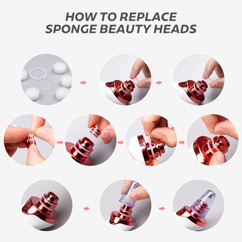 Blackhead Remover Face Deep Nose Cleaner T Zone Pore Acne Pimple Removal Vacuum Suction Facial Diamond Beauty Clean Skin Tool-5