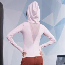 Vansydical женские сетчатые спортивные рубашки для йоги с длинным рукавом для бега Фитнес Тренировочные толстовки спортивные толстовки на открытом воздухе