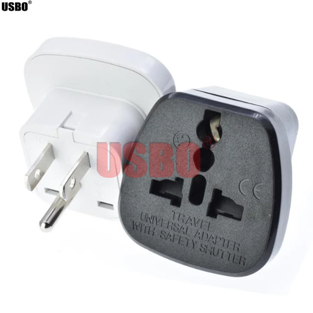 Mode 3pin 250V 10A Power Plug Adaptor Socket Plug Converter EU/UK/AU To US/CA 