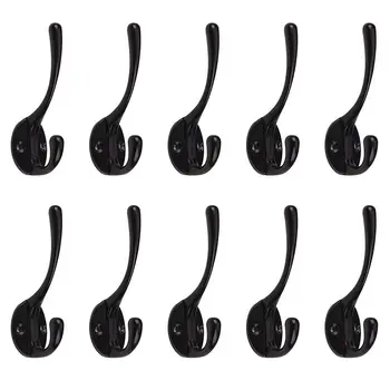 

Double Coat Hook 10 pcs Classic Antique Industrial Style Iron Hanger