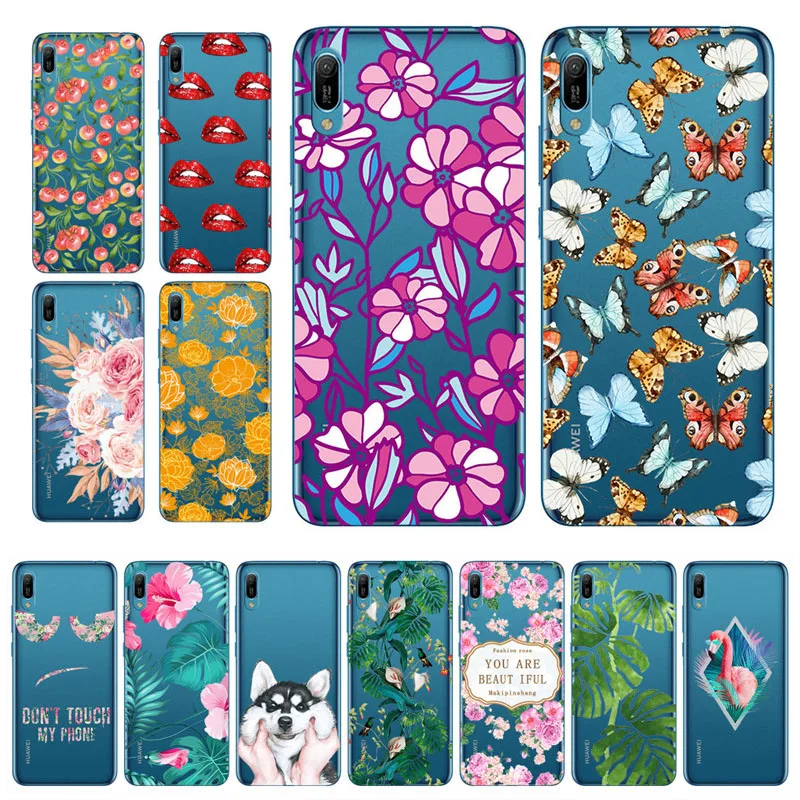 Чехол для Huawei Y6 Pro 2019 мягкий прозрачный чехол с рисунком 6 09 дюйма Y6Pro Enjoy 9e