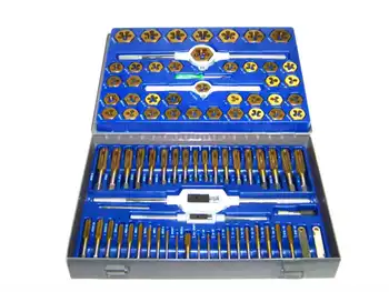 

86pc Tap and Die Combination Set Tungsten Steel Titanium SAE AND METRIC Tools