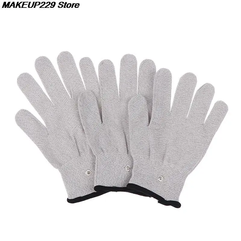 1 Pair Conductive Silver Fiber Electrode Therapy Gloves Electrotherapy Unit Phycical Therapy electrode pads muscle stimulator massage tool