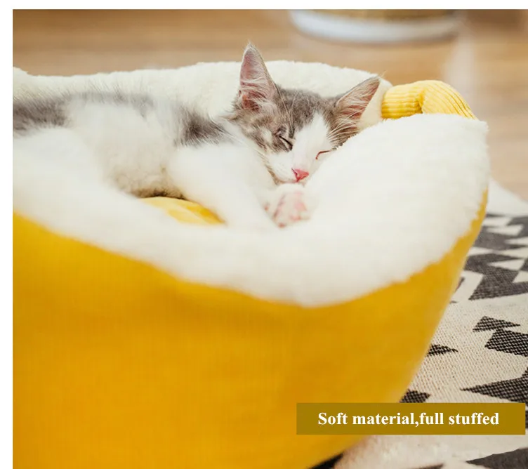 Pet Lounger мягкий котенок гнездо теплая кровать для кошки спальный коврик для домашних животных Конура для маленьких средних собак боди для чихуахуа подушка для щенка