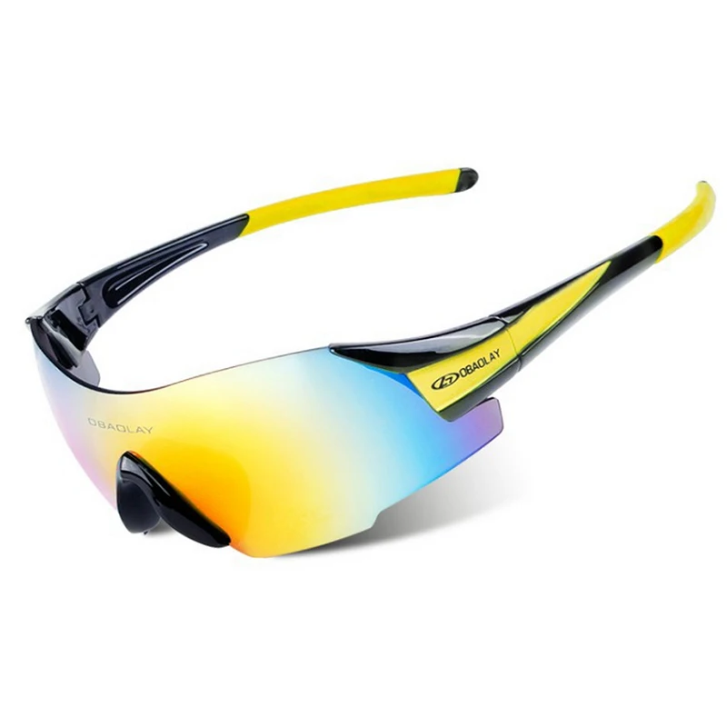 Спортивные горнолыжные очки мотоциклетные Сноубординг футляр для очков для скейтборда для мужчин и женщин зимние очки UV400 Солнцезащитные очки рыбалка велосипедные очки - Цвет: Black Yellow