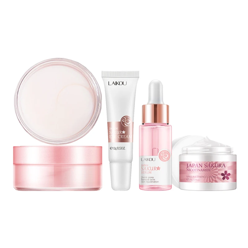 Sakura-suero Facial hidratante de Japón, crema Facial que elimina la hinchazón, elimina las ojeras, mascarilla de ojos que destiñe las líneas finas