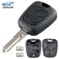 2 Buttons Remote Car Key Shell Fob Key Case Cover with 206 Blade Micro Switches Fit for Peugeot 106 107 206 207 306 307 406 407 1