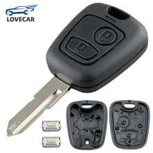Coque de clé télécommande à 2 boutons avec lame 206 et 2 micro-interrupteurs, étui pour clé de voiture adapté à la Peugeot 106 206 306