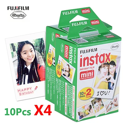 Белая пленка для Fuji Instax Мини пленка Instax Mini 8 9 пленка для ЖК-дисплея с подсветкой Fujifilm Instax Mini 7 s/8/25/90/9 Instax Камера камер Мгновенной Печати Mini 8 9 фильм - Цвет: 40 Sheets film