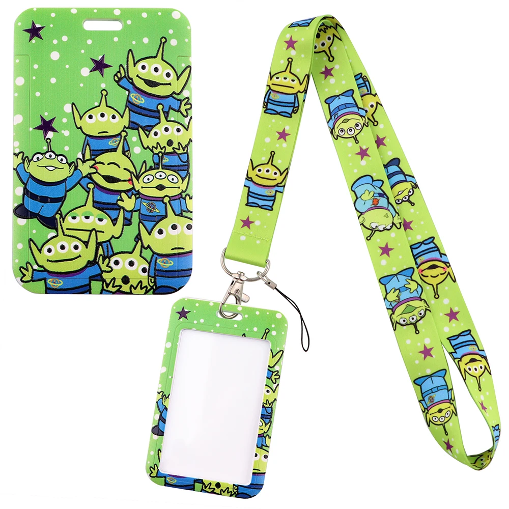 

YQ369 Toy Story Lanyard Green Phone Rope Key ID Campus Card Badge Holder Cartoon Neck Strap Keychain Necklace Lariat Gift