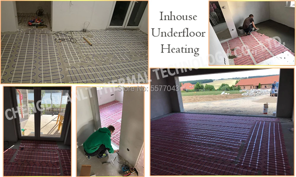 Esteira de Aquecimento Autoadesiva do Underfloor para o Aquecimento m2 da Casa 150 w - 6 Fios elétricos