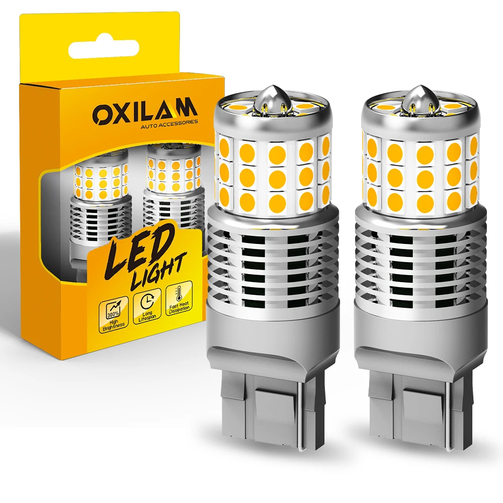 OXILAM 2 шт. 1800 лм T20 7440 Ba15s Bau15s Canbus Trun сигнальные лампы 1500K Янтарный для Mitsubishi Outlander Lance
