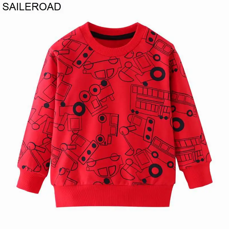 SAILEROAD a Little Boy Толстовки с длинным рукавом Автомобиль Грузовик Дети Верх для