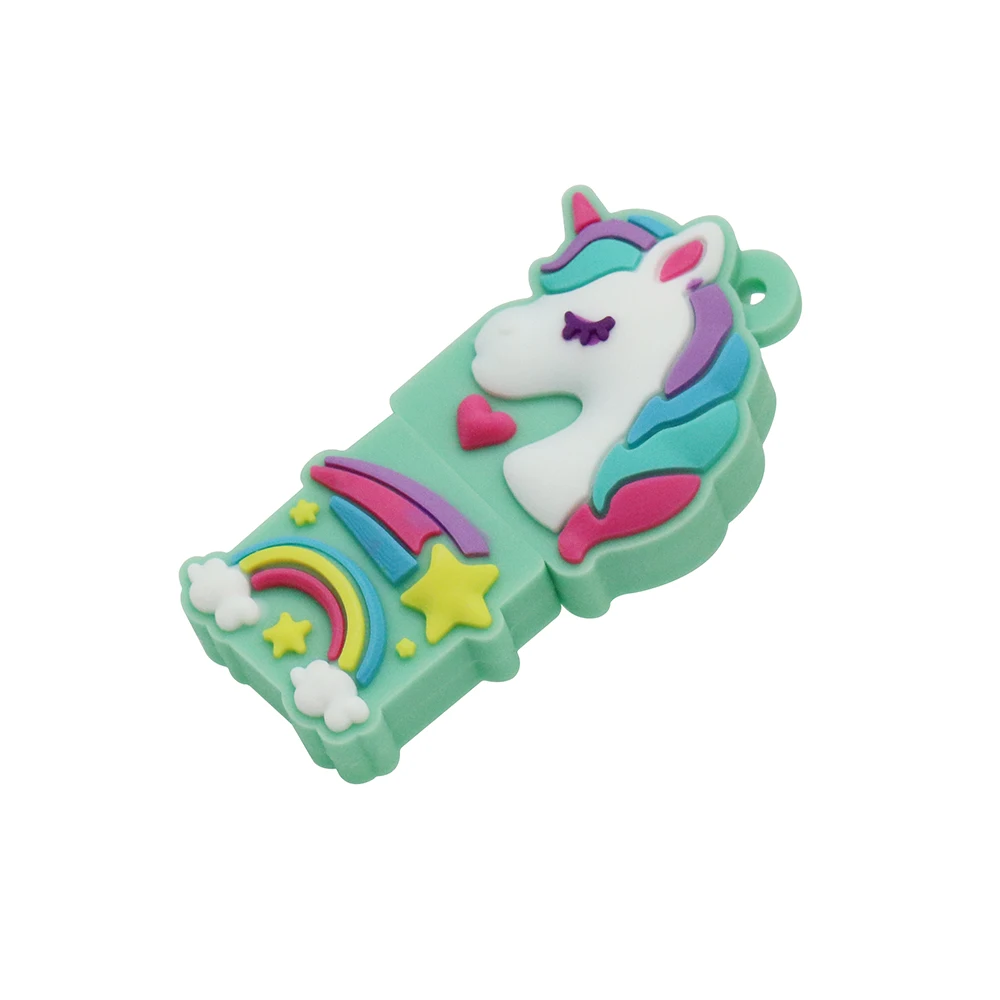 Cartoon Unicorn Pen Drive 64GB 32GB Usb Flash Drive Cute rainbow Horse Pendrive 256GB Real Capacity 4GB 8GB 16GB Memory Stick