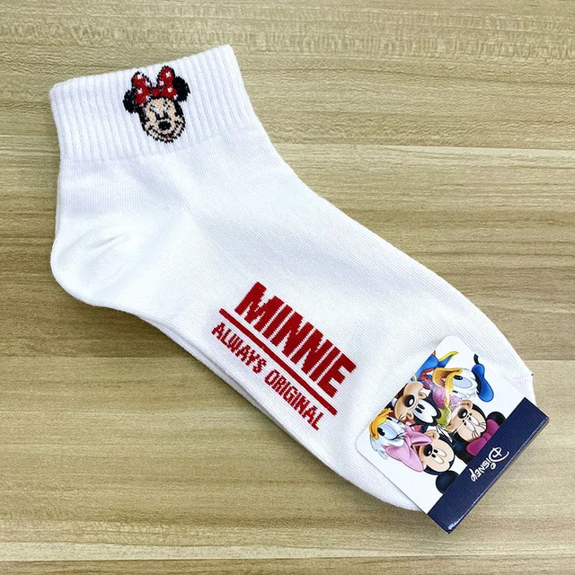 Disney Spring Summer Cartoon Mickey Minnie Donald Duck Daisy Lady Sweet Socks Solid Color Socks 9