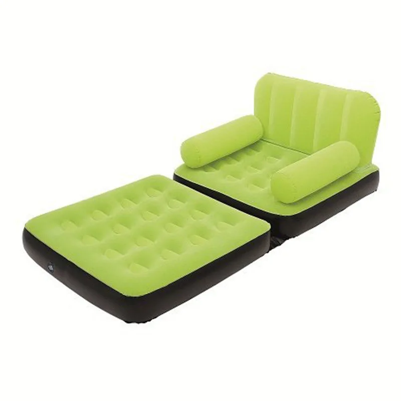 5 in 1 Outdoor Home Garden Inflatable One Seat Sofa Bed Camping Chairs Air Sofa Bed Blow UP Lounger