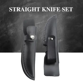 

Knife Sleeve Portable Durable Leather Black Sheath Cover Hunting Tactical Outdoor Tool Camping Knife Pocket Case Bags Pouch