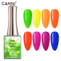 Canni New 16ml UV Nail Gel Polish Neon Rainbow Series C271-C278 Semi Permanent NailArt Manicure Varnish Enamel Lacquer 1