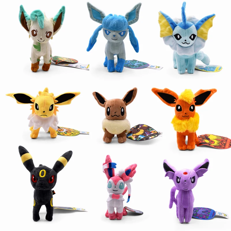 9 шт./компл. постоянного Иви Umbreon Flareon Вапореон Glaceon Jolteon Espeon Leafeon Sylveon животных мягкие плюшевые игрушки из мультфильма