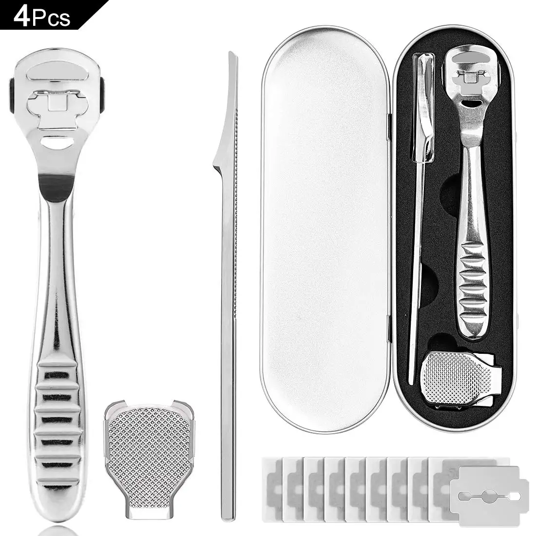 Stainless Steel Pedicure Tool Set Foot Care Callus Remover Hard