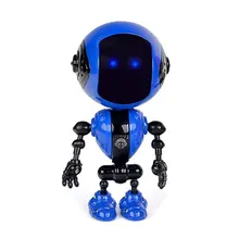 Детские развивающие игрушки, индукционный робот из сплава, мини перезаряжаемый робот с подсветкой и голосом, деформационная игрушка