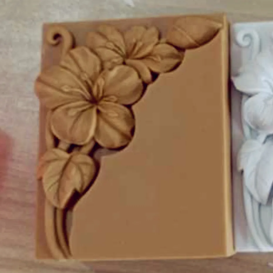 Pretty Floral Soap Mold Rectangle Blossom Flower Soap Making Mould For