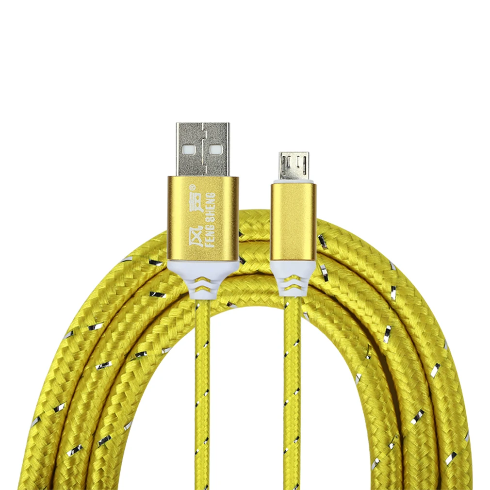 

For Android For IPHONE 5S 6S 7Fast Charging Micro Nylon Braided Transfer Data Transfer Cable Line 2.1A