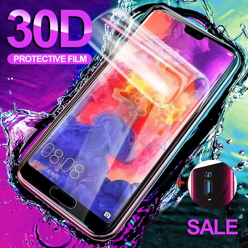Стекло для камеры 2 в 1 Huawei Nova 3i 5i 5T 6 30D мягкая Гидрогелевая пленка P20 P30 P30Lite P30Pro P40 Pro