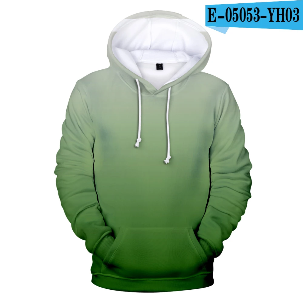 New Fashion green hoodie men's hat sweatshirt men/women custom colorful gradient hoodie men's solid color hooded sportswear - Цвет: Hoody