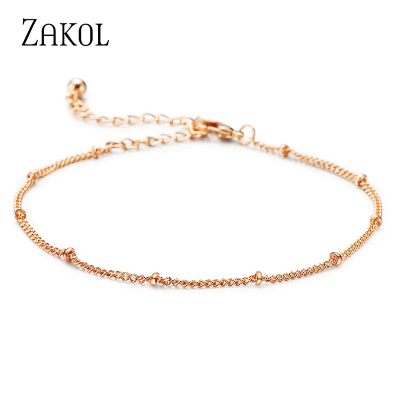 ZAKOL Новые поступления простые медные регулируемые браслеты для женщин
