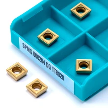 Spmg 060204 dg tt9030 venda quente u broca carboneto cortador ferramentas de gerencio spmg 060204 dg tt8020 insere metal torno duro liga lâmina