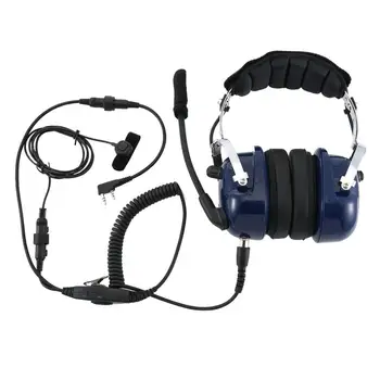 

Noise Cancelling Aviation Microphone Headset Walkie Talkie Earpiece Vox Volume Adjustment For Kenwwod Baofeng UV-5R Retev