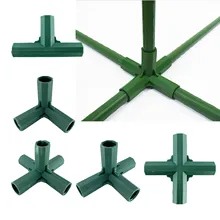 

16mm Greenhouse Plastic Connector Pipe Connector 3/4 Way Plant Support Stakes Bracket Frame Stakes DIY Greenhouse