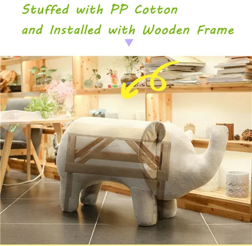 Fancytrader 51 Giant Stuffed Elephant Lifelike Plush Simulation Elephant Toy Kids Cartoon Sofa Chair Can be Rode 130cm (10)