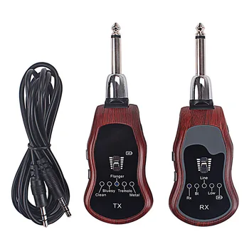 

Wireless Guitar System Bluetooth Transmitter Receiver Built-In Five Guitar Effects clean/Bluesy/Flanger/Tremolo/Metal for Electr