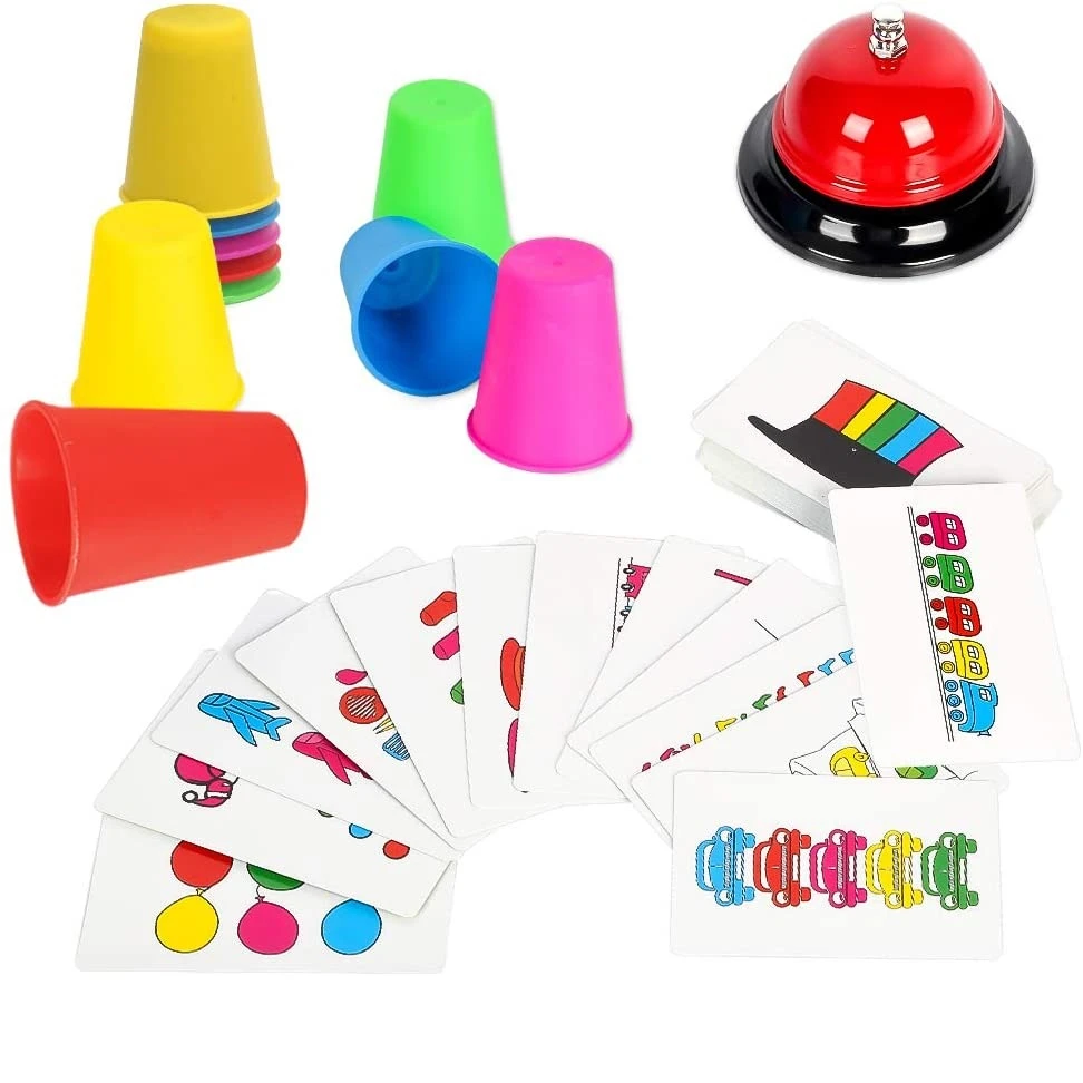 20 Cups 1 Cups Reinforced Cup Lips Sports Stacking Cups Speed Training Game Quick Stacks Cups Rapid Cup Game with 24 Picture Cards 