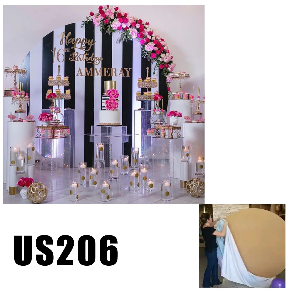 

floral customize Wedding Props Decor Round Ring Arch bridal background party supplies photo props US206