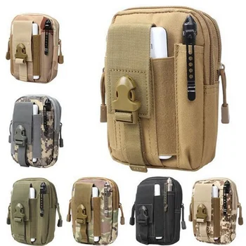

1 PC Waterproof oxford Waist Bag Men multi-function Camouflage Mountaineering Running Pockets Outdoor Sports Running Belt Bag
