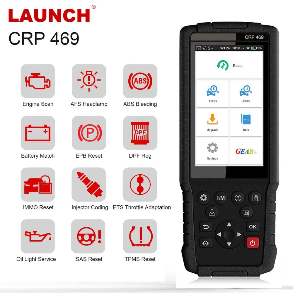 Launch X431 CRP469 OBD2 сканер ABS EPB TPMS DPF Сброс масла OBD 2 Автомобильный многоязычный ODB2