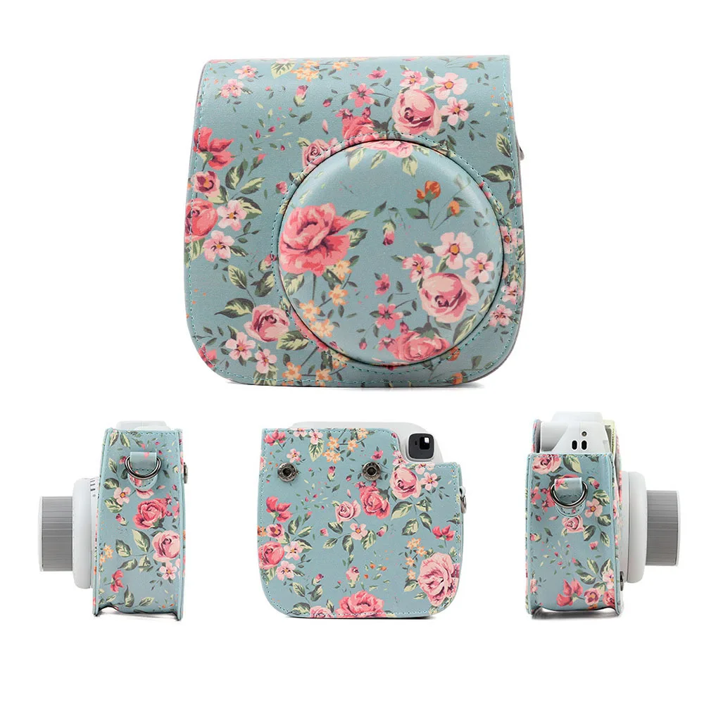 Наплечная камера защитный чехол Красочные узоры кожаная сумка для камеры Fujifilm Instax Polaroid Mini 8/Mini8+/9 сумки
