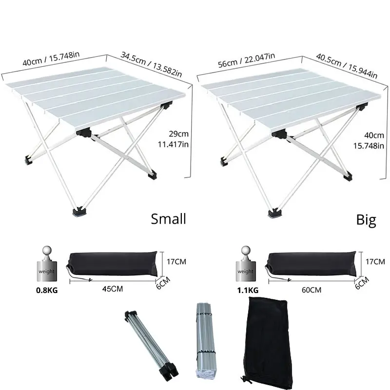 Portable Table Foldable Folding Camping Hiking Desk Traveling Outdoor Picnic New Blue Gray Pink Black Al Alloy Ultra-light