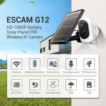 

Solar Power Camera IP65 Wifi PIR 1080P HD Alarm Security Waterproof Outdoor USB Solar Camera Monitoring Solar Panel Camera