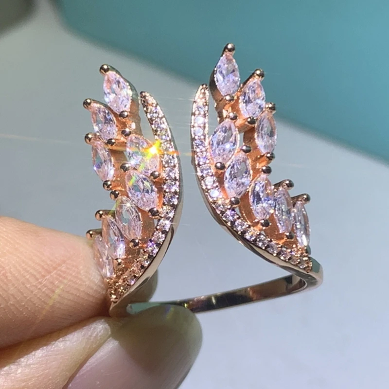 指輪・リング wing bling 925 Silver Kar Lucky Fish Moissanite Ring 925 Sterling Silver Angel Wing Rings | Real Silver Rings