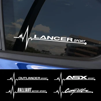 

2PCS Sports Auto Vinyl Decals Car Side Window Sticker For Mitsubishi Lancer 10 3 9 EX Outlander 3 ASX L200 Ralliart Accessories