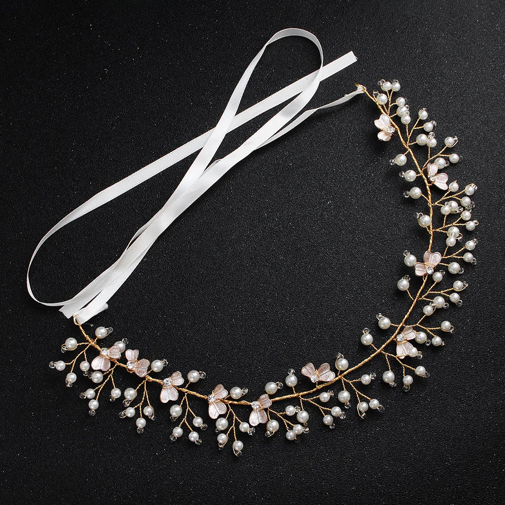 

Korean Series Simple Bride Hair Accessories New Style Wedding Dress Jewelry Diamond Set Floral Headdress Small Jewelry