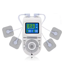 12 Modes Tens Unit Electronic Pulse Massager Machine with 4 Electrode Pads Low Frequency Physiotherapy Device Health Care Tools