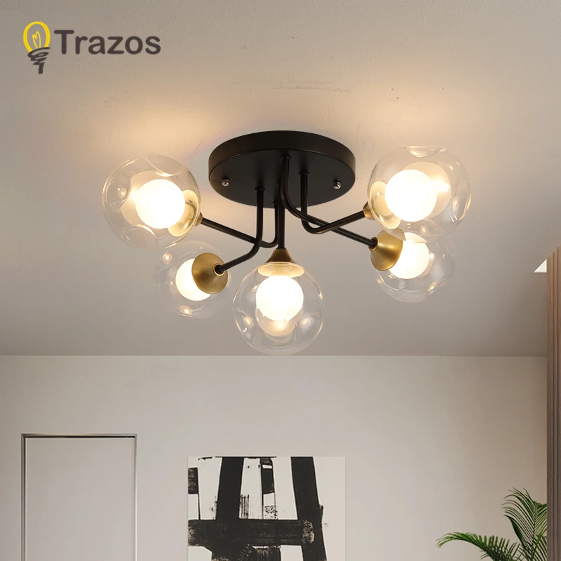 

TRAZOS Modern Round LED Ceiling Lights For Corridor Square Cloakroom Entrance Hall Light Small Black Store Room Lighting Fixture