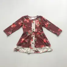 Детская одежда для девочек детское платье с цветочным рисунком осеннее садовое платье для маленьких девочек с длинными рукавами, шелк молочный платье для девочек классическое платье