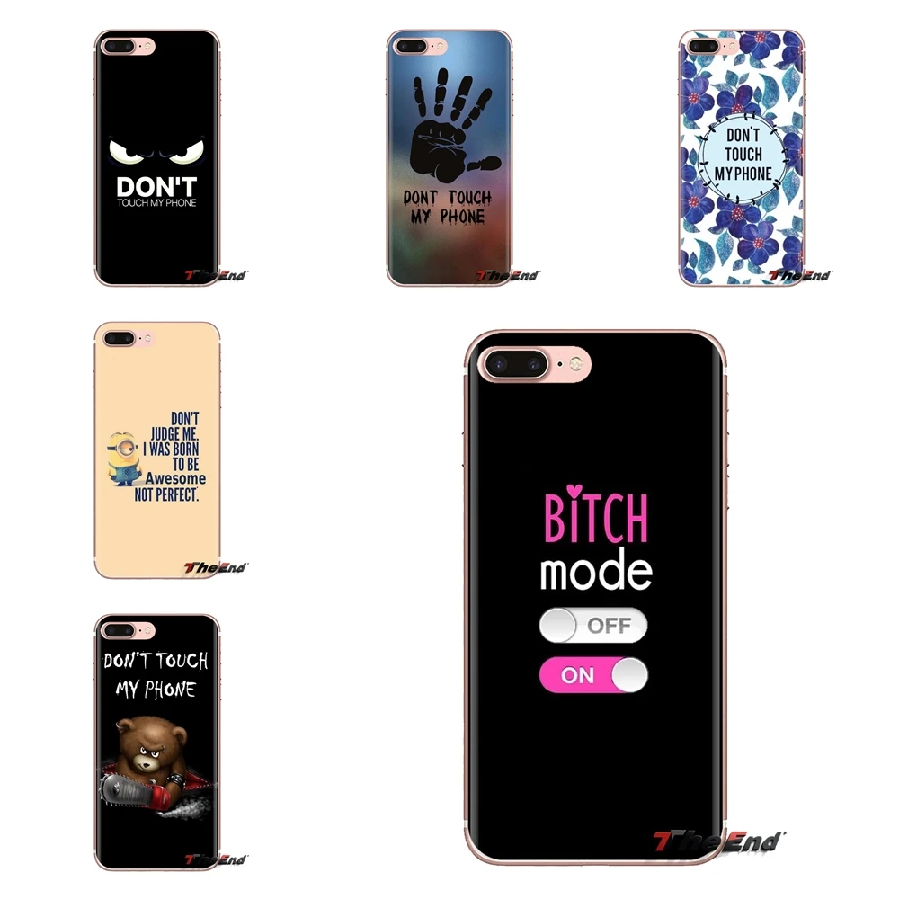 For Samsung Galaxy J1 J2 J3 J4 J5 J6 J7 J8 Plus 2018 Prime 2015 2016 2017 dont touch my phone wallpaper TPU Transparent Bag Case | Мобильные